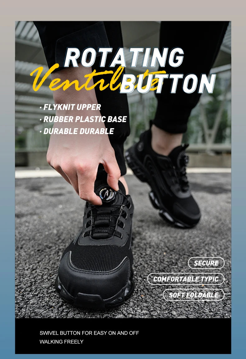 Obuwie robocze ochronne z obrotową klamrą dla mężczyzn i kobiet, lekkie