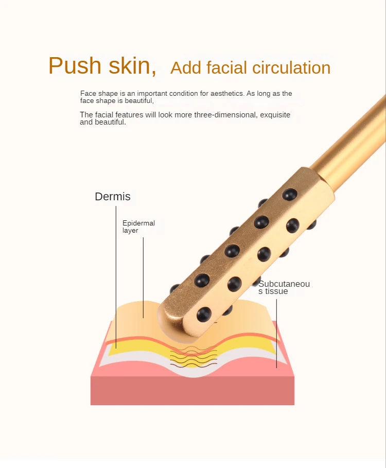 24 Germanium Face Massage Beauty Acupoint Stick Wholesale Beauty Roller Tool Face Skin Care Gua Sha Cellulite Massager Women New