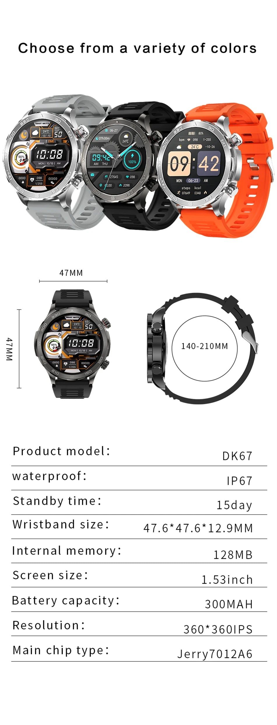 2025 Nowy AMOLED SmartWatch  IP68 Wodoodporny