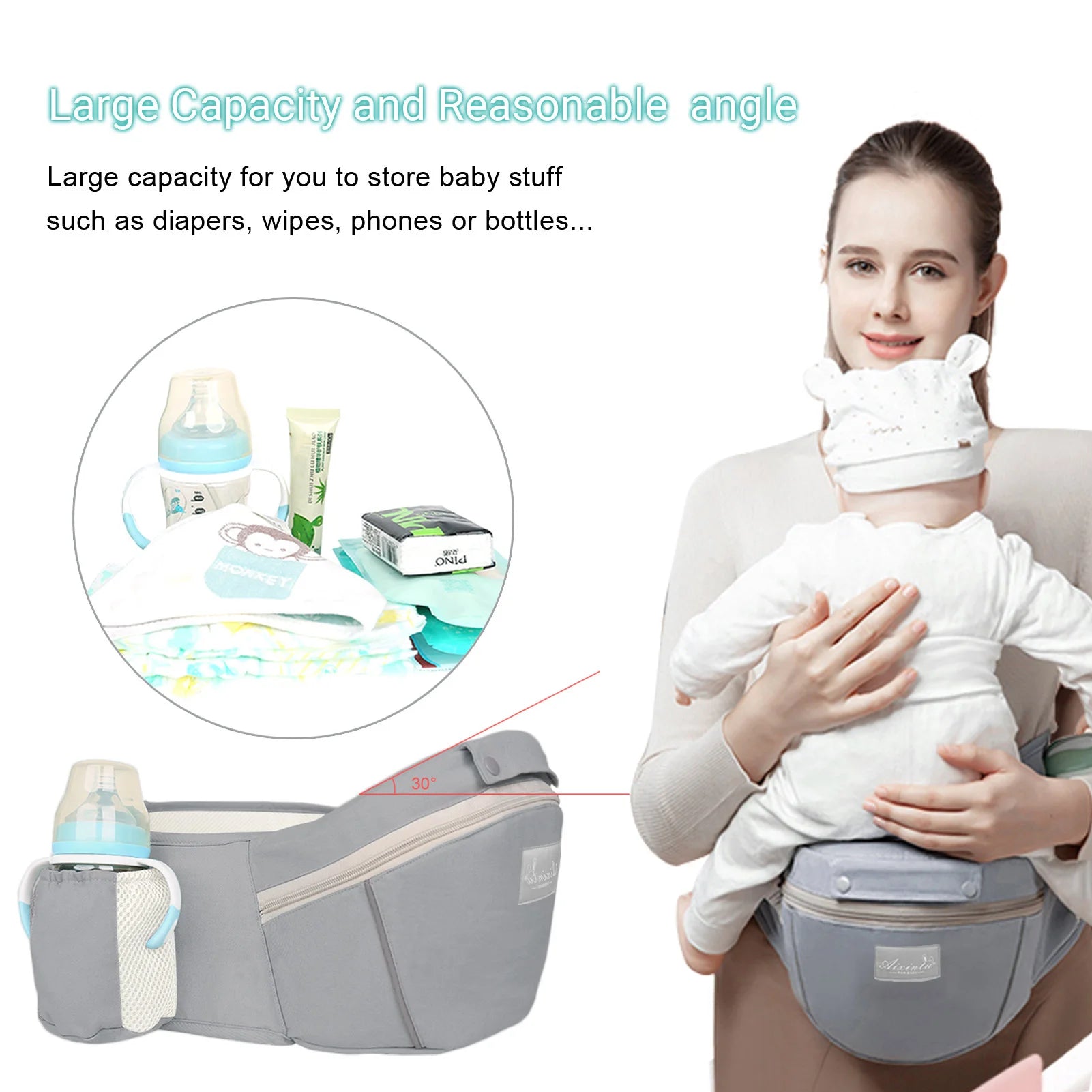 Ergonomiczny plecak-nosidełko dla niemowląt,