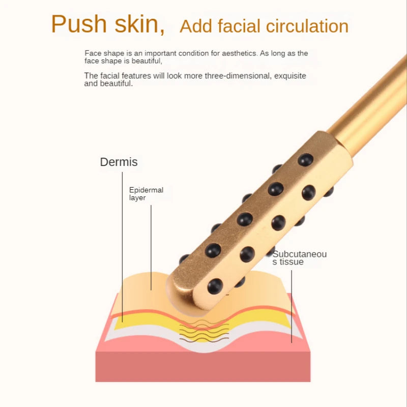 24 Germanium Face Massage Beauty Acupoint Stick Wholesale Beauty Roller Tool Face Skin Care Gua Sha Cellulite Massager Women New