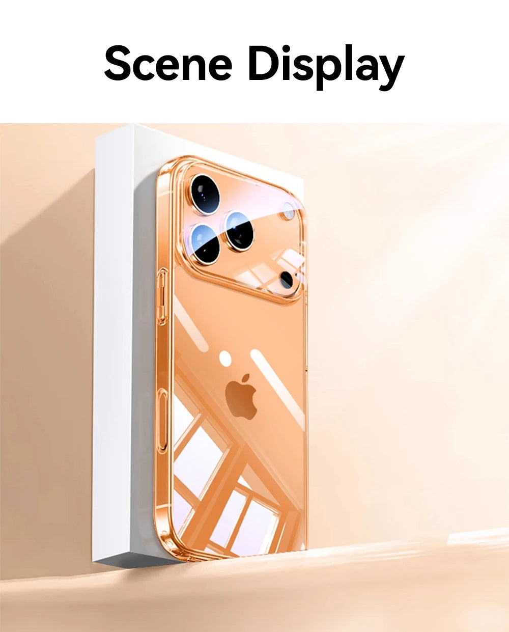 Etui na iPhone'a 17 16 15 Pro Max z ochroną obiektywu, anty-żółte