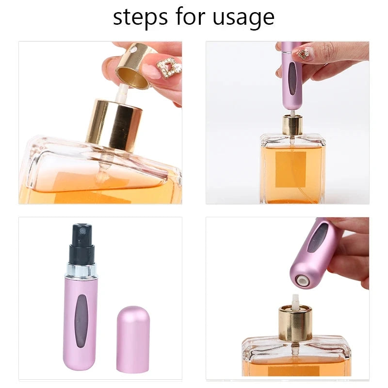 5 ml 8 ml przenośna mini butelka perfum z możliwością ponownego napełnienia