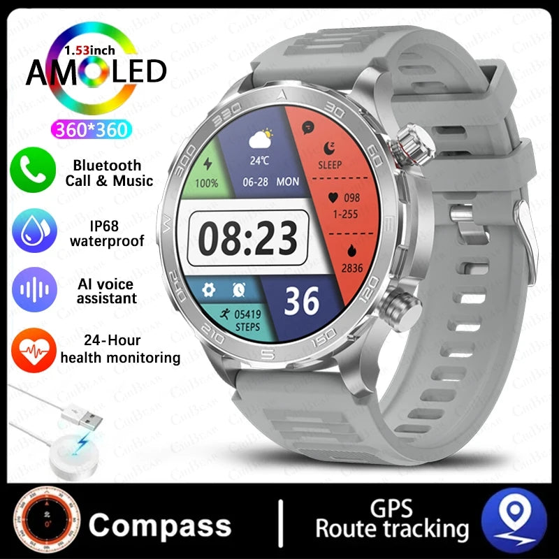 2025 Nowy AMOLED SmartWatch  IP68 Wodoodporny