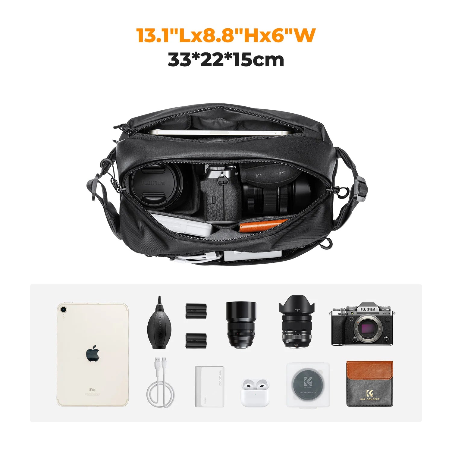 Torba na ramię 10L na aparat cyfrowy Canon/Nikon/Sony/DJI,