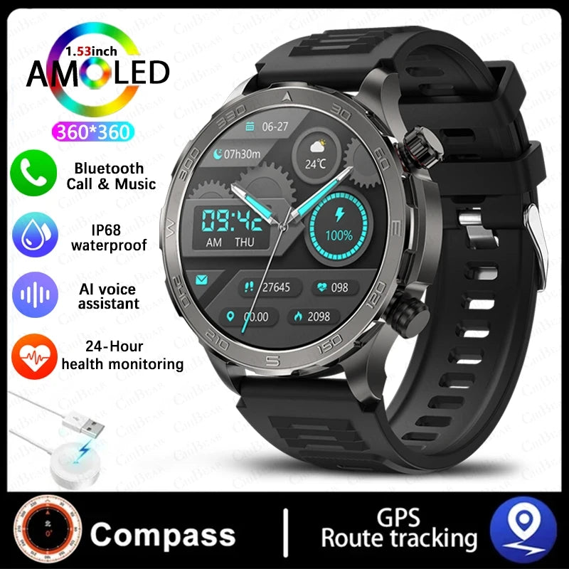 2025 Nowy AMOLED SmartWatch  IP68 Wodoodporny