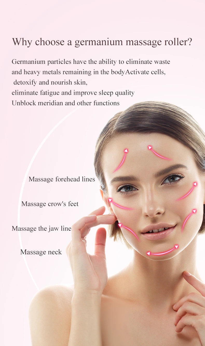 24 Germanium Face Massage Beauty Acupoint Stick Wholesale Beauty Roller Tool Face Skin Care Gua Sha Cellulite Massager Women New
