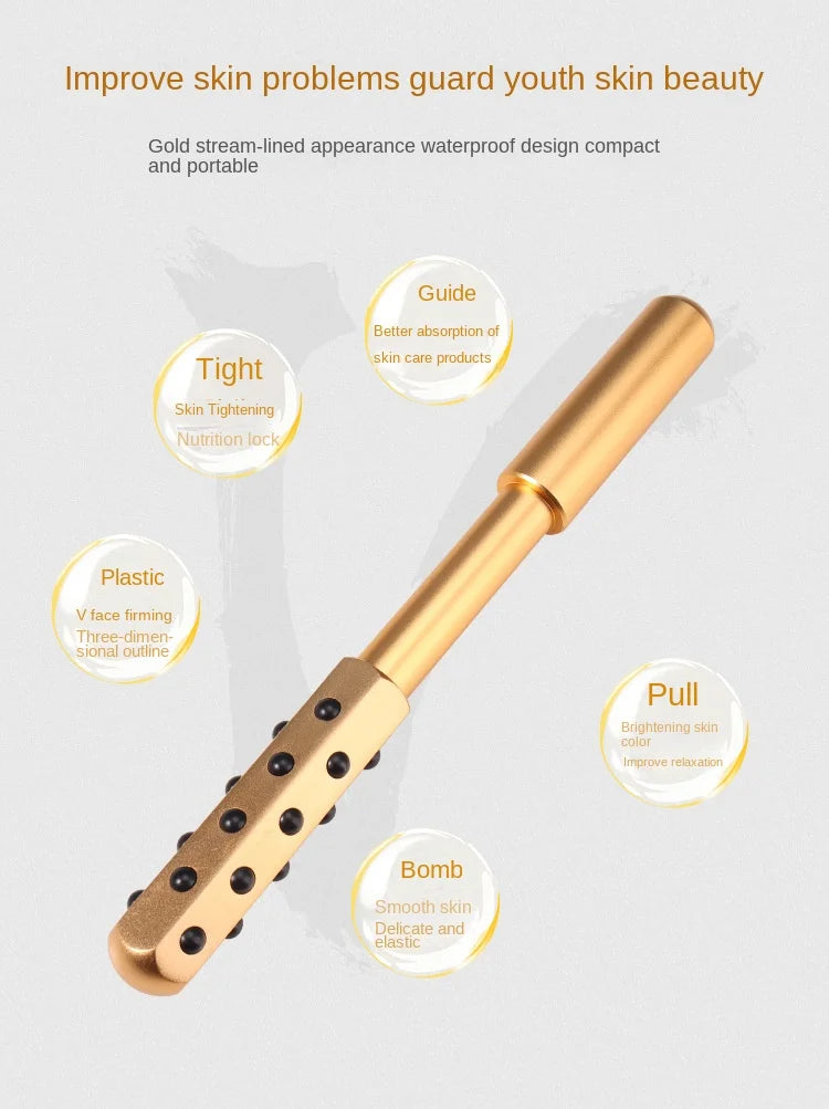 24 Germanium Face Massage Beauty Acupoint Stick Wholesale Beauty Roller Tool Face Skin Care Gua Sha Cellulite Massager Women New