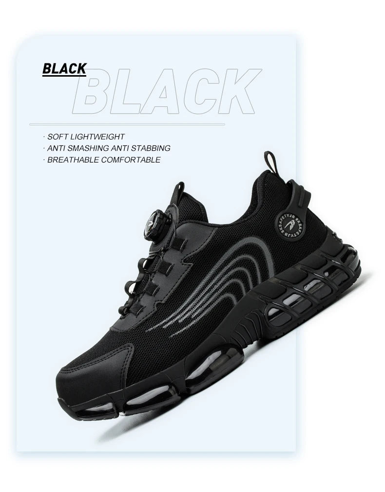 Obuwie robocze ochronne z obrotową klamrą dla mężczyzn i kobiet, lekkie